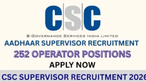 CSC SUPERVISOR RECRUITMENT 2026