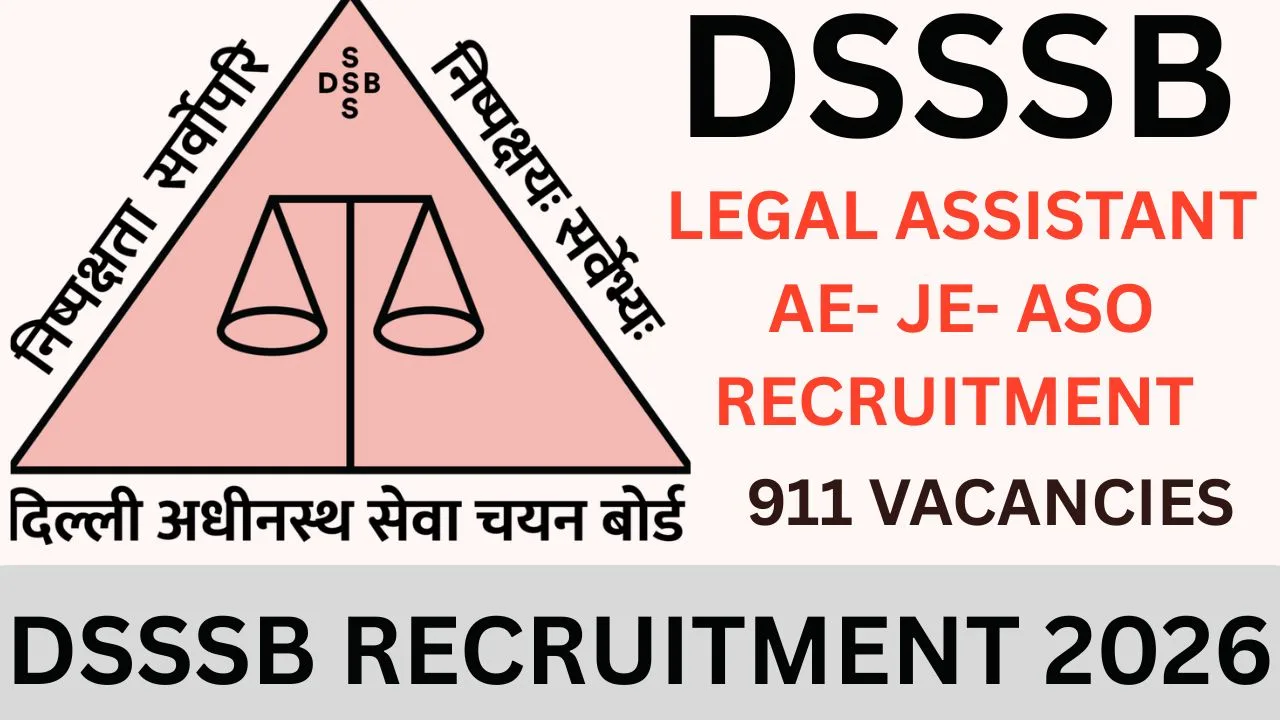 DSSSB RECRUITMENT 2026